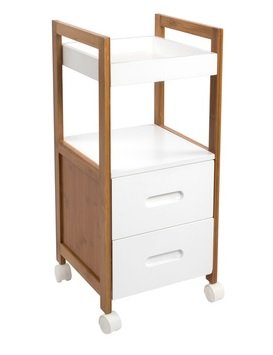 Mueble archivador blanco con ruedas