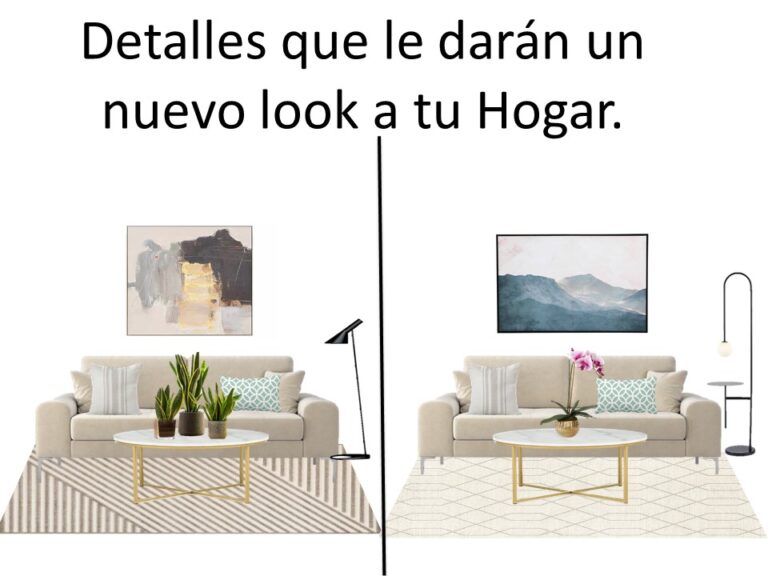 Detalles que le darán un nuevo look a tu Hogar.
