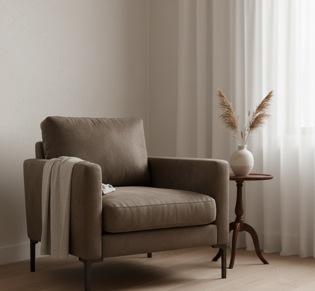 Terciopelo aplicado estratégicamente en home staging