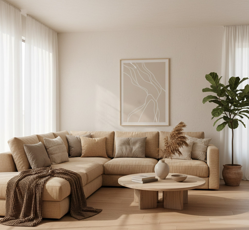 paleta neutra cálida home staging