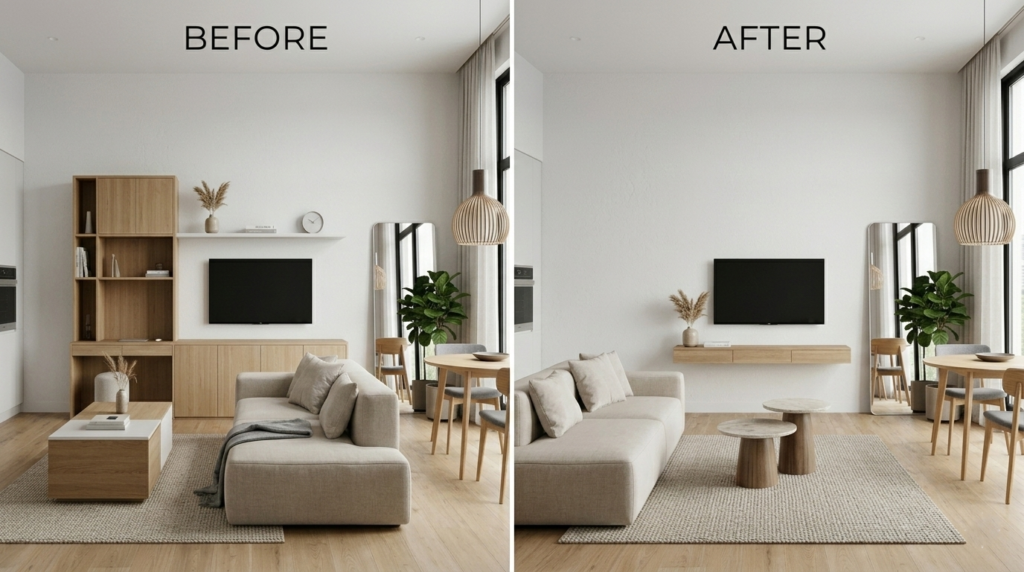 Reducir muebles innecesarios