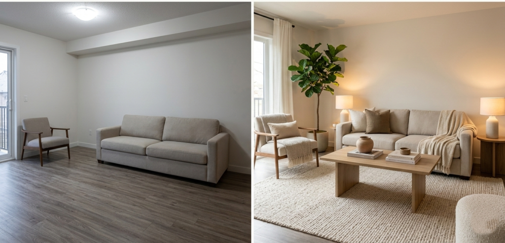 airbnb sin decoracion vs airbnb con home staging