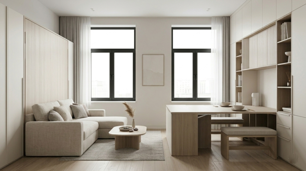 departamento pequeño que parece más grande gracias al diseño interior