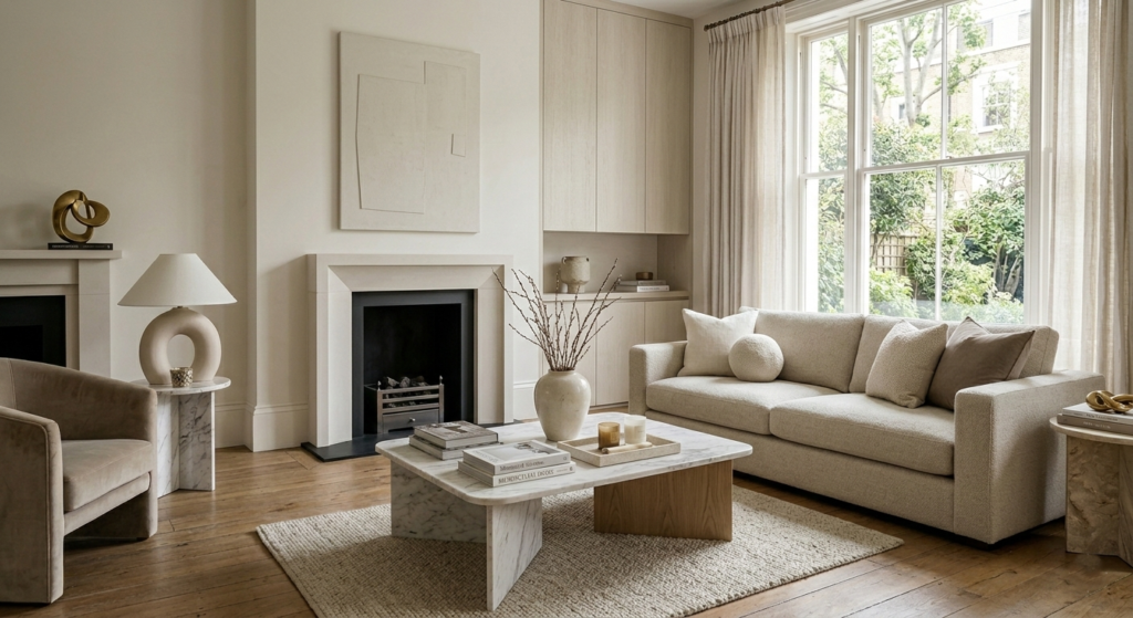 Sala con diseño funcional y distribución estratégica equilibrada