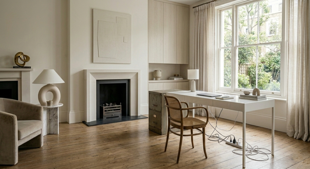 Oficina en casa estética pero con errores de funcionalidad