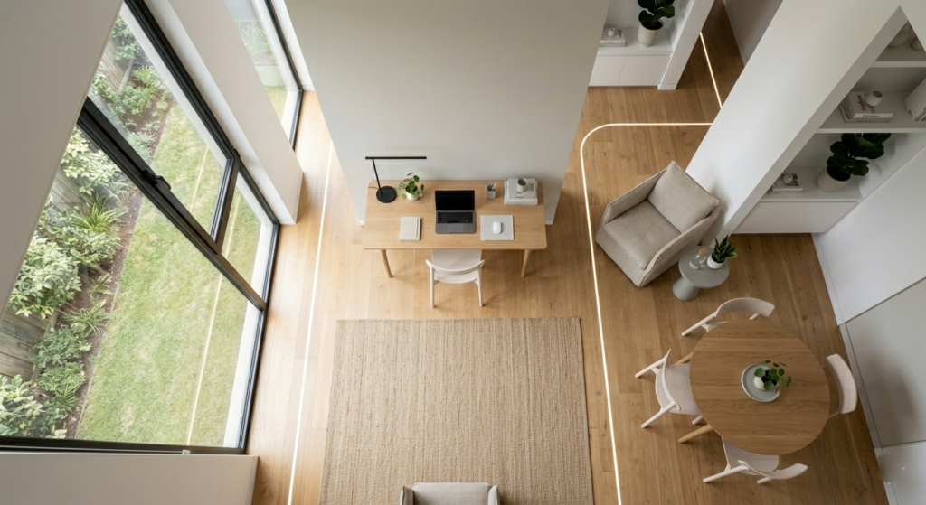 Flujo y circulación en una correcta distribución del espacio