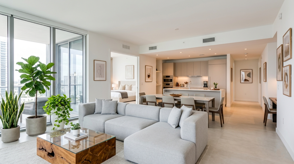 sala a diseño home staging airbnb y alquileres